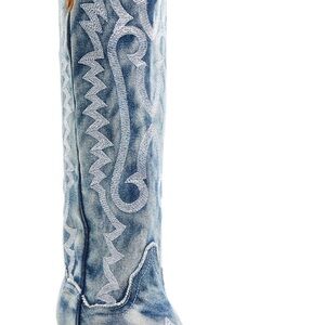 Dan Post Western Blue Embroidered Boot